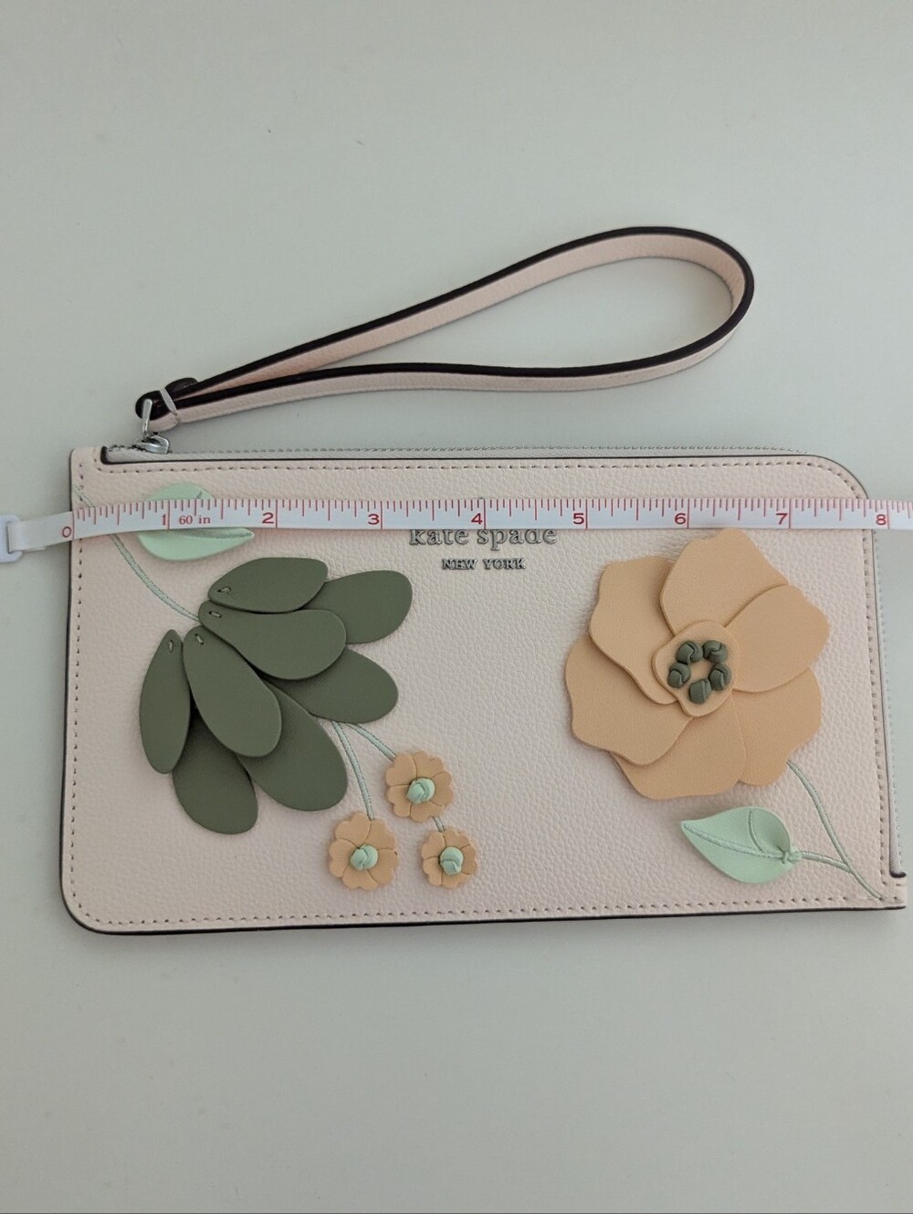 NWOT! Kate Spade New York Lucy Floral Wristlet Wallet In Fresh Peach Multi - Picture 11 of 15